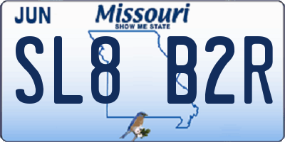 MO license plate SL8B2R