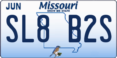 MO license plate SL8B2S