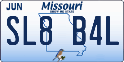MO license plate SL8B4L