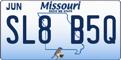 MO license plate SL8B5Q