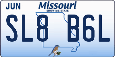 MO license plate SL8B6L