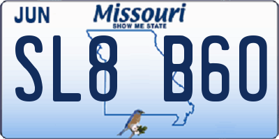 MO license plate SL8B6O