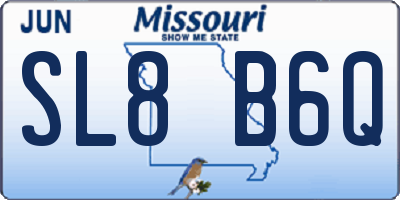 MO license plate SL8B6Q