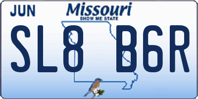 MO license plate SL8B6R