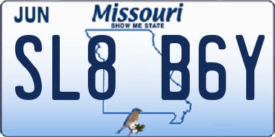 MO license plate SL8B6Y
