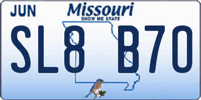 MO license plate SL8B7O