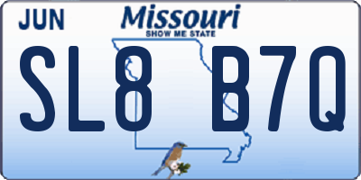 MO license plate SL8B7Q