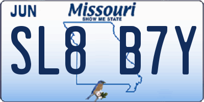 MO license plate SL8B7Y