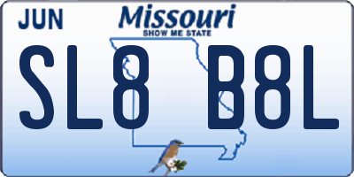 MO license plate SL8B8L