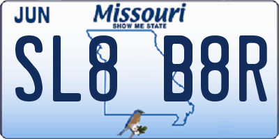 MO license plate SL8B8R