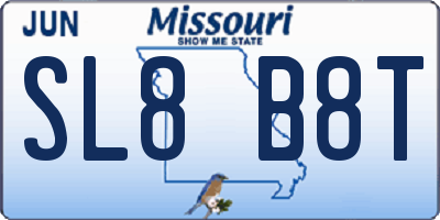 MO license plate SL8B8T