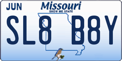 MO license plate SL8B8Y