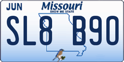 MO license plate SL8B9O