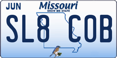 MO license plate SL8C0B