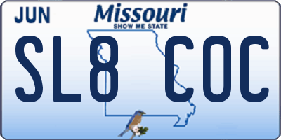MO license plate SL8C0C