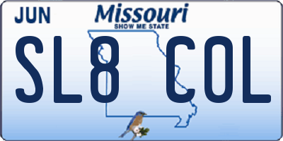 MO license plate SL8C0L
