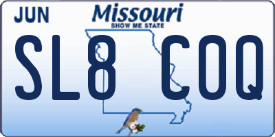 MO license plate SL8C0Q