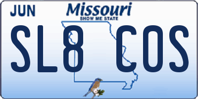 MO license plate SL8C0S