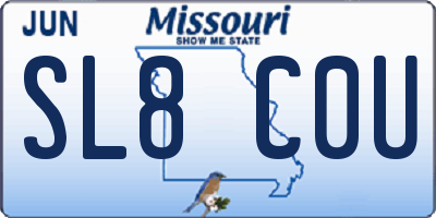 MO license plate SL8C0U