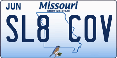 MO license plate SL8C0V
