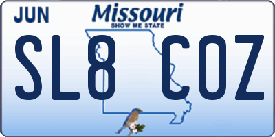 MO license plate SL8C0Z