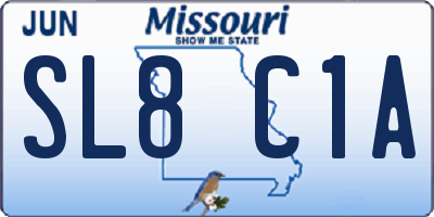 MO license plate SL8C1A