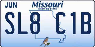 MO license plate SL8C1B