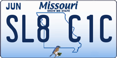 MO license plate SL8C1C