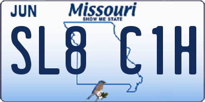 MO license plate SL8C1H