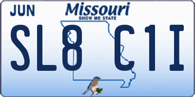 MO license plate SL8C1I