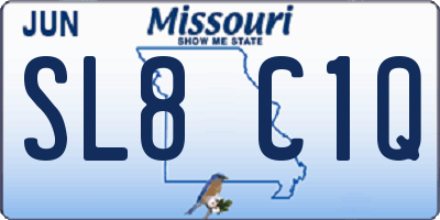 MO license plate SL8C1Q