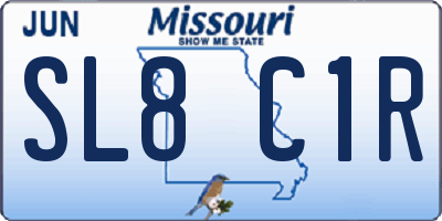 MO license plate SL8C1R
