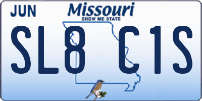 MO license plate SL8C1S