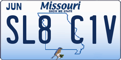 MO license plate SL8C1V