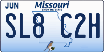 MO license plate SL8C2H