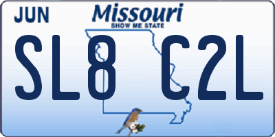 MO license plate SL8C2L