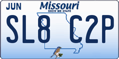 MO license plate SL8C2P
