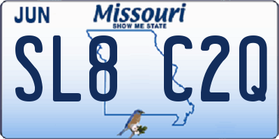 MO license plate SL8C2Q