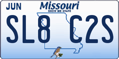 MO license plate SL8C2S
