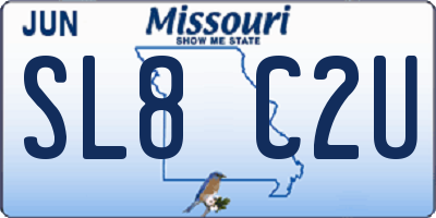 MO license plate SL8C2U