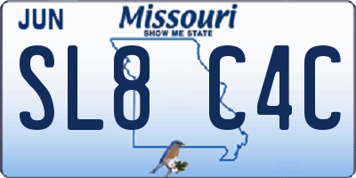 MO license plate SL8C4C