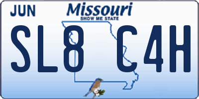 MO license plate SL8C4H