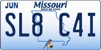 MO license plate SL8C4I