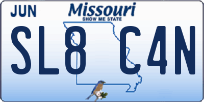 MO license plate SL8C4N