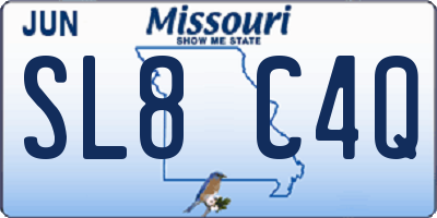 MO license plate SL8C4Q
