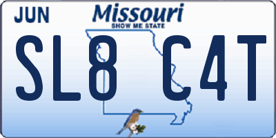 MO license plate SL8C4T