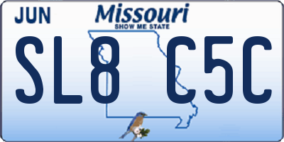 MO license plate SL8C5C
