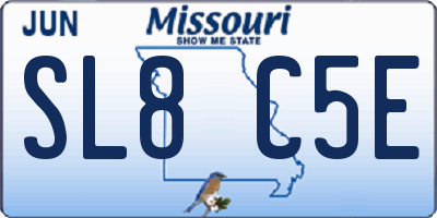 MO license plate SL8C5E