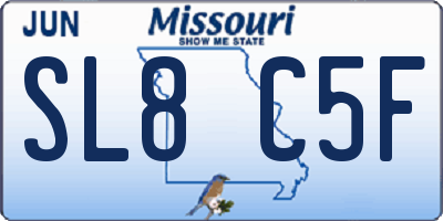 MO license plate SL8C5F