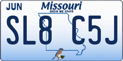 MO license plate SL8C5J